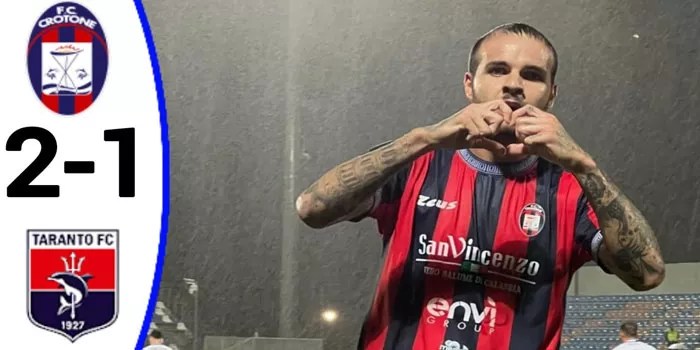 Crotone Perkasa di Kandang, Kalahkan Taranto dengan Skor 2-1