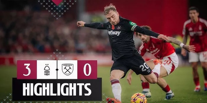 Liga Inggris – Hasil Pertandingan Nottingham 3-0 West Ham, 02 November 2024
