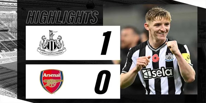Liga Inggris – Hasil Pertandingan Newcastle United 1-0 Arsenal, 02 November 2024
