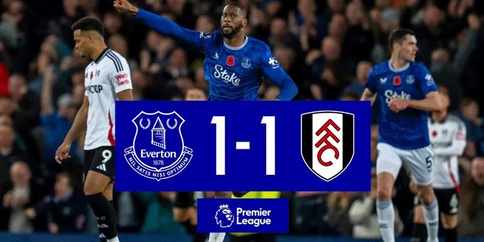 Everton dan Fulham Berbagi Poin dalam Laga Seru 1-1​