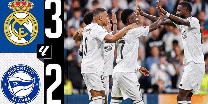 Real Madrid Berjuang Keras Menang 3-2 Atas Deportivo Alaves​