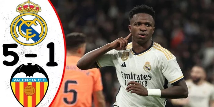 Real Madrid Dominasi Valencia Dengan Kemenangan 5-1
