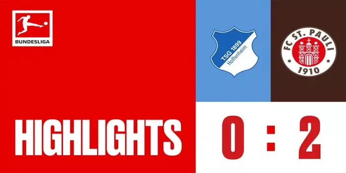 Liga Jerman – Hasil Pertandingan Hoffenheim 0-2 St. Pauli, 02 November 2024