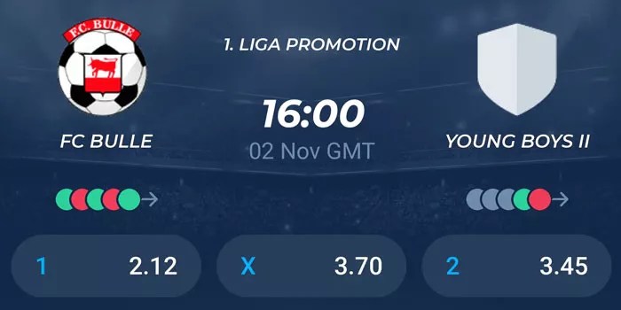 Liga Promosi – Bulle Berhasil Menang 2-0 Dari Lawannya Young Boys II