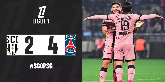 Ligue 1 – Hasil Pertandingan Angers 2-4 PSG, 9 Nov 2024