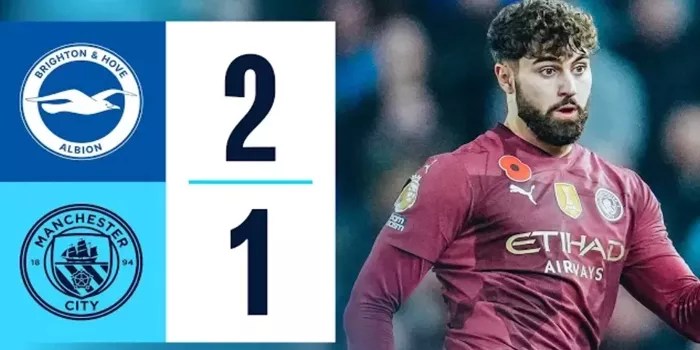 Premier League: Brighton Hanya Kalahkan Manchester City 2-1