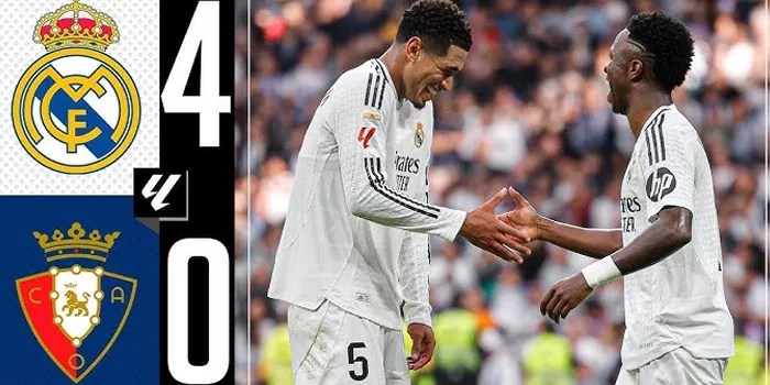 Real Madrid Hancurkan Osasuna dengan Skor 4-0