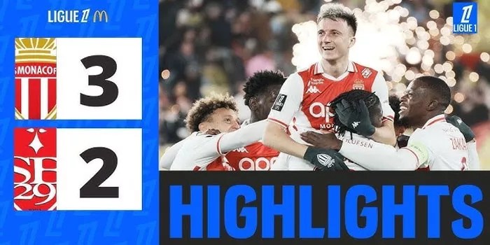 Monaco Kalahkan Brest di Kandang Sendiri dengan Skor 3-2