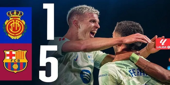 Hasil Mallorca vs Barcelona: Barcelona Taklukan Mallorca dengan Skor 1-5