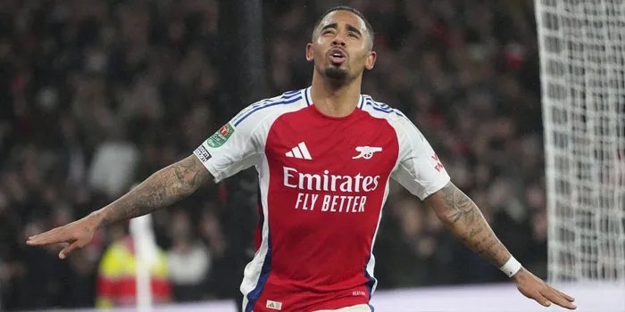 ​Gabriel Jesus Hat-trick Dalam Laga Arsenal Vs Palace Menang 3-2