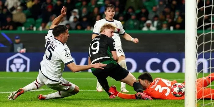 Gol Conrad Harder Selamatkan Sporting dalam Hasil Imbang 1-1 dengan Bologna