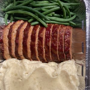 Turkey Meatloaf, Parsnip Puree and Green Beans