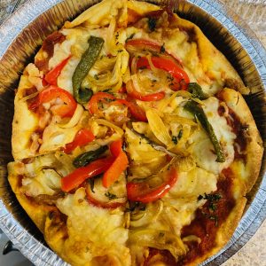 Veggie Naan Pizza