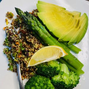 Veggie Loaded!!! Turkey & Quinoa, Steamed Veggies & Avocado