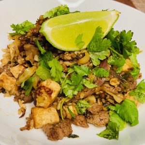 Vegan-NEW!!!Tofu & Beyond Ground Burger Fried Wild Rice