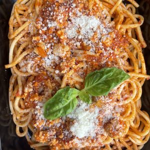 Bucatini Turkey Bolognese