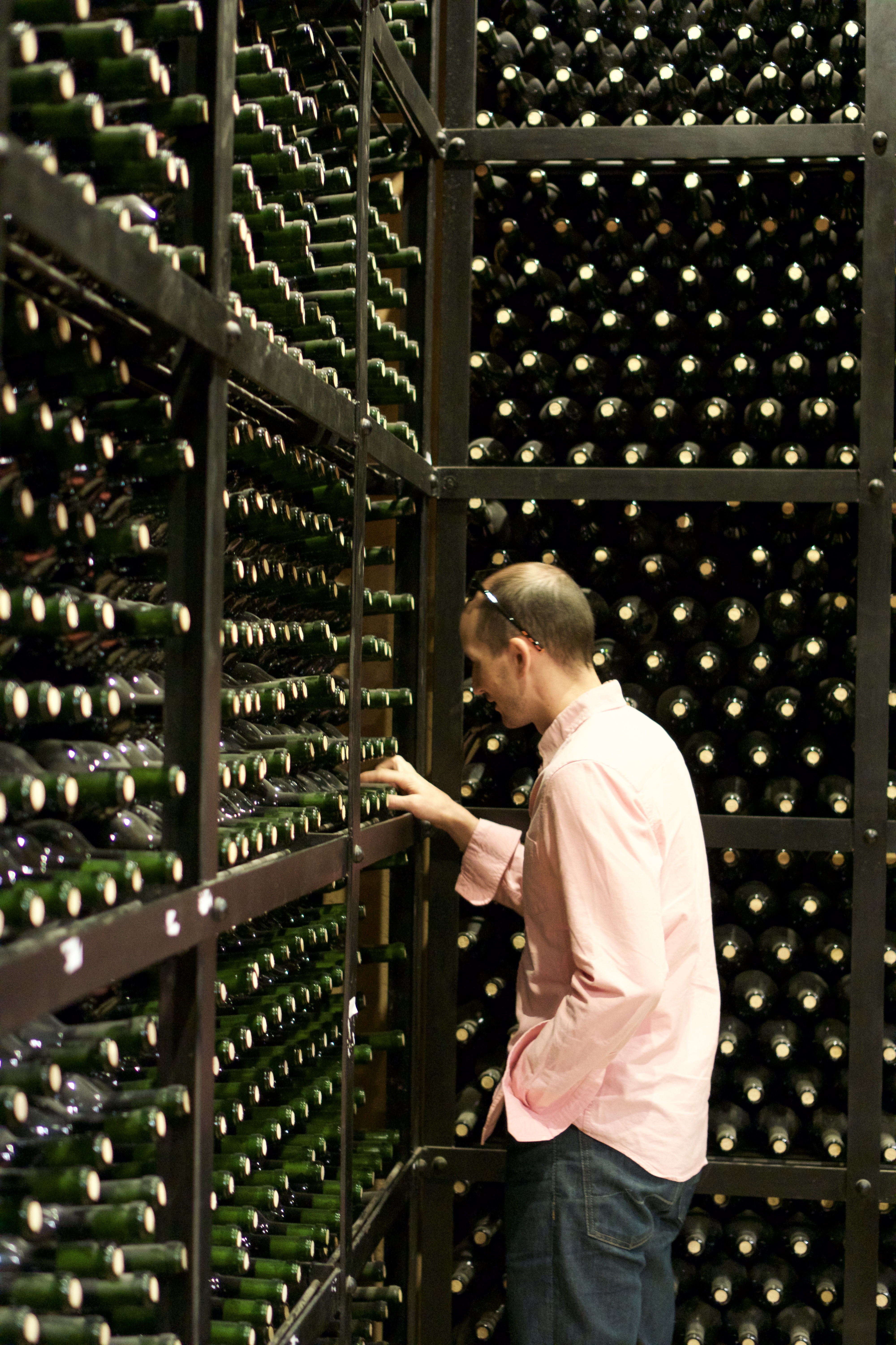 Examining a winery's private collection