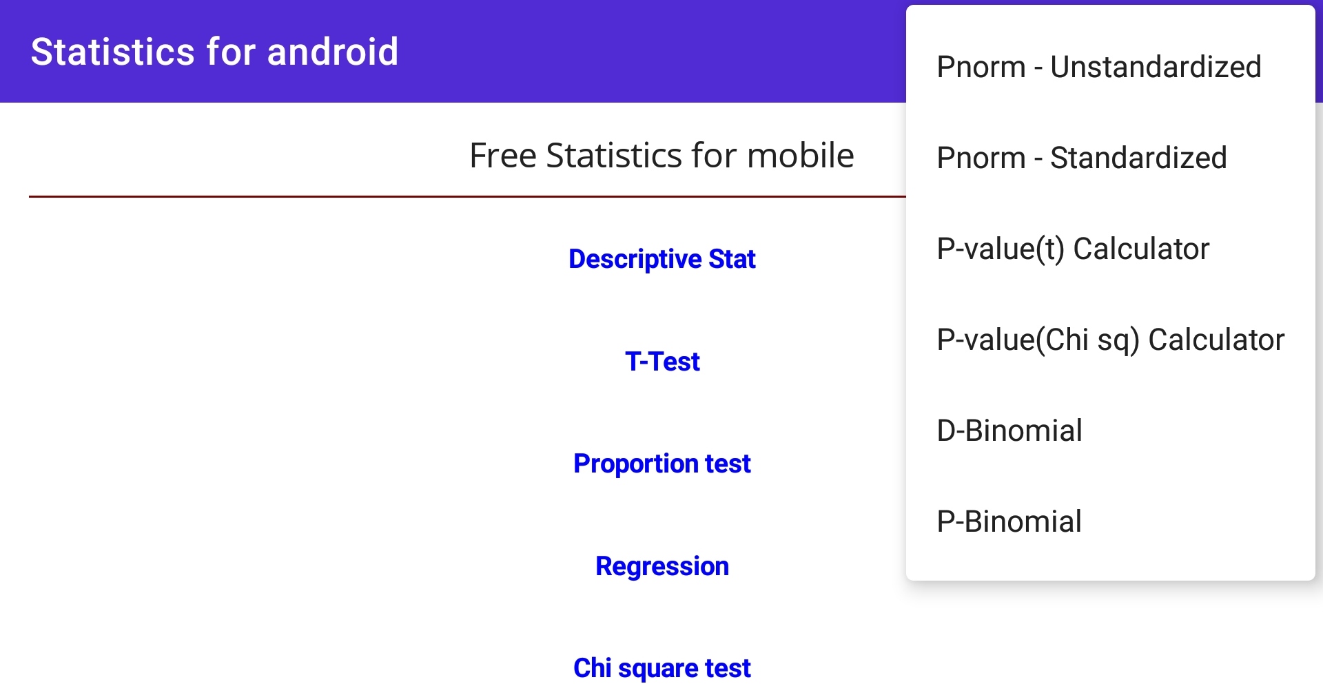 Statistics for android – talhasoft.com