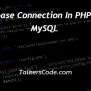 Database Connection In PHP With MySQL