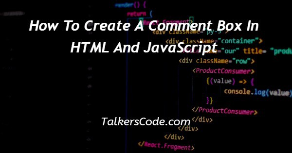 How To Create A Comment Box In Html And Javascript - Retina Geometric Photos for Desktop