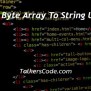 Java Byte Array To String Utf-8
