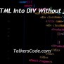 Load HTML Into DIV Without JQuery