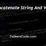 PHP Concatenate String And Variable