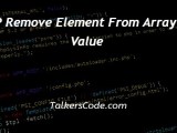 Php Remove Element From Array By Value