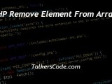 Php Remove Element From Array