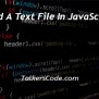 Read A Text File In JavaScript