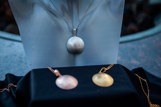 "Shield" Pendant in Silver, Really and Rose Gold. Also available in 14K Gold "Shield" Pendant in Silver, Yellow and Rose Gold