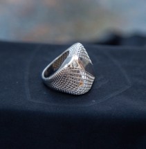 Filigree Ring in Rhodium Plated Sterling Silver