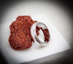 Wedding Band in 14k white gold. ~$990