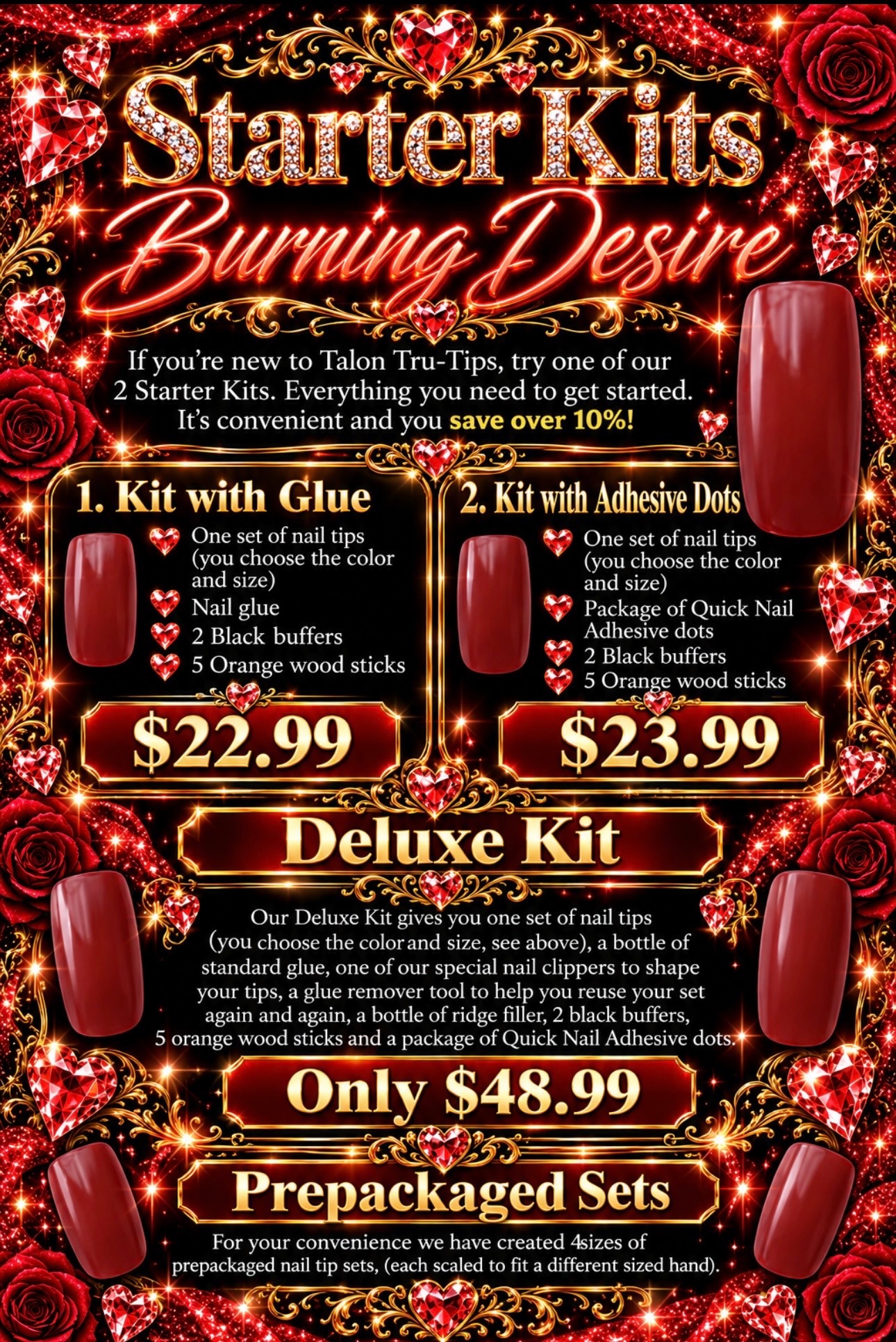 durable press on starter kits