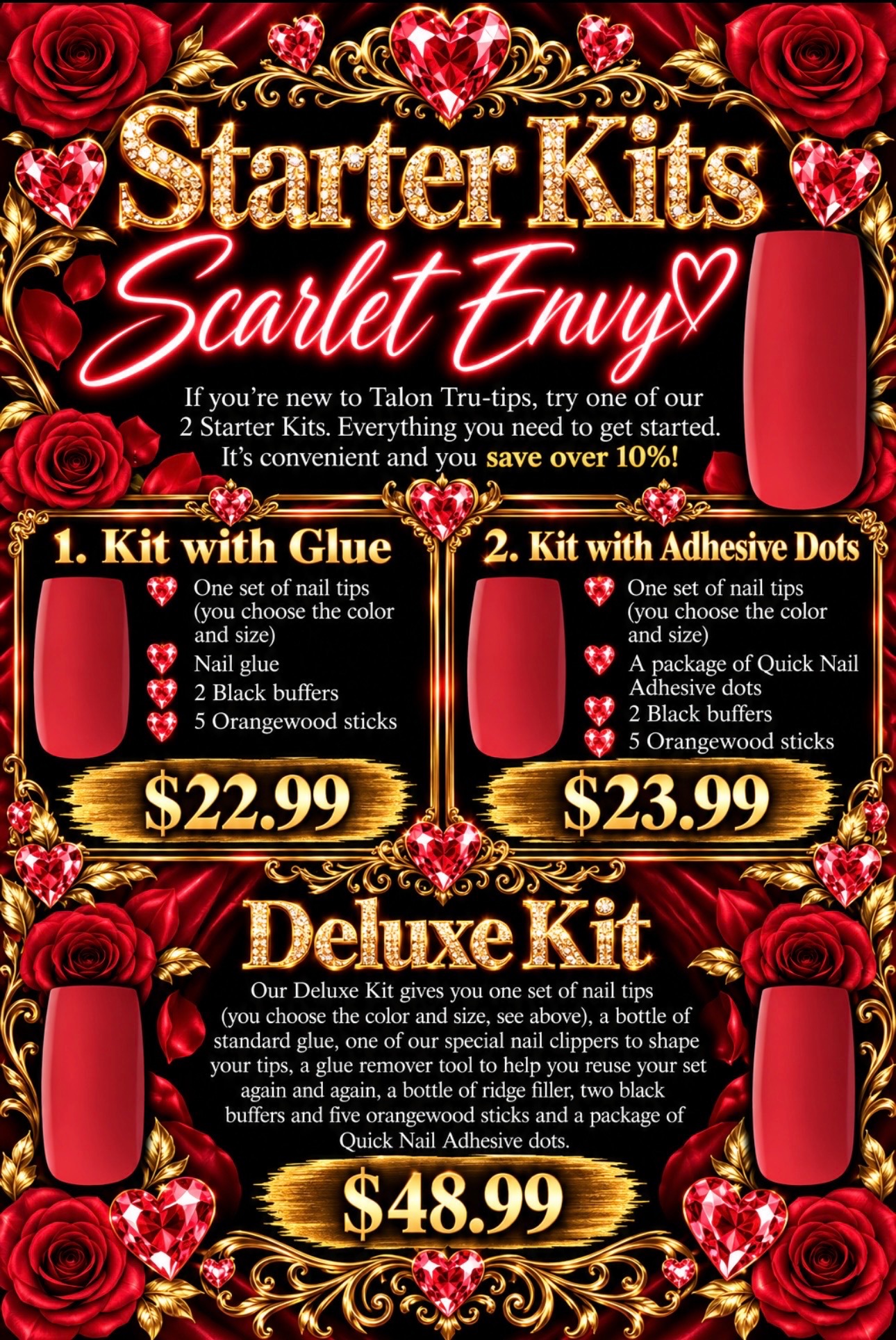 gender friendly artificial nail starter kits