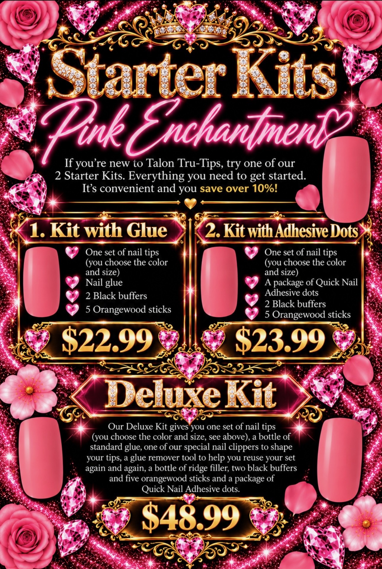 gender friendly artificial nail starter kits