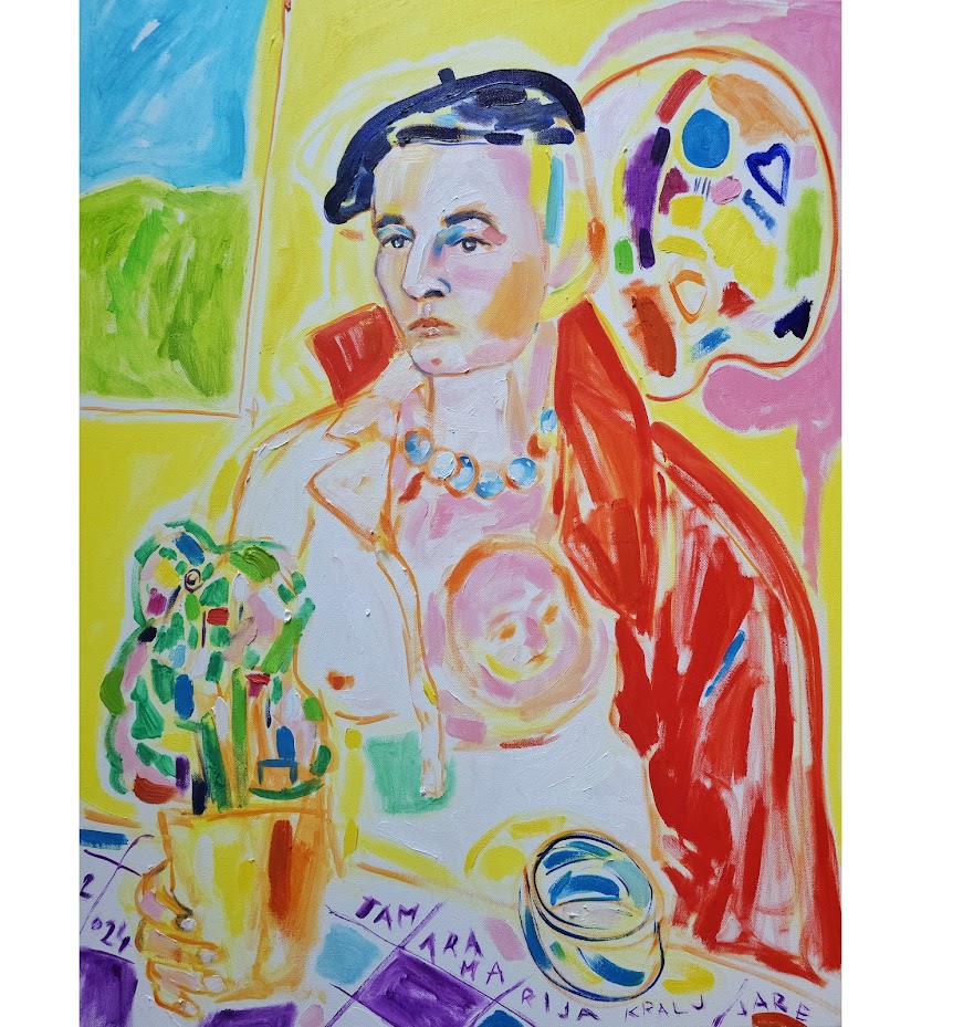 Self Portrait After Dick Ket, Tamara Jare, oil on canvas, 2024