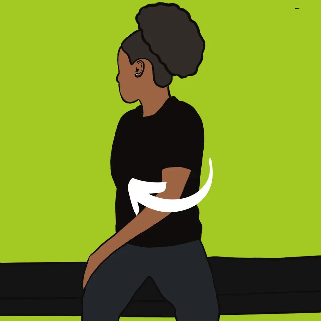 Stretching Illustrations: The Seated Twist Stretch