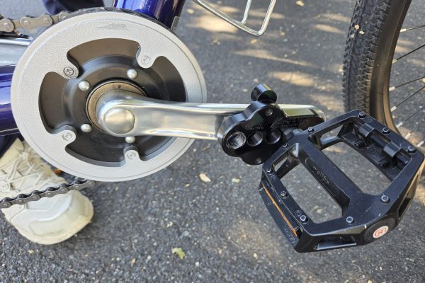 Pedal on a Crank Extender affixed to Crank