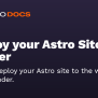 Deploy Your Astro Site To Render 🚀 Astro Documentation