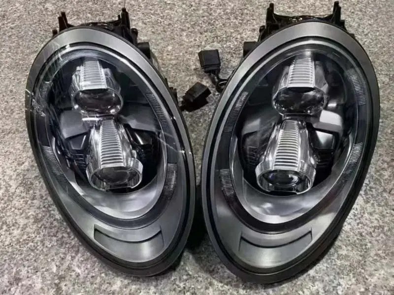 Porsche 911 991 PDLS Smoked LED Headlights with Modules and Wiring Harness Adaptive Upgrade