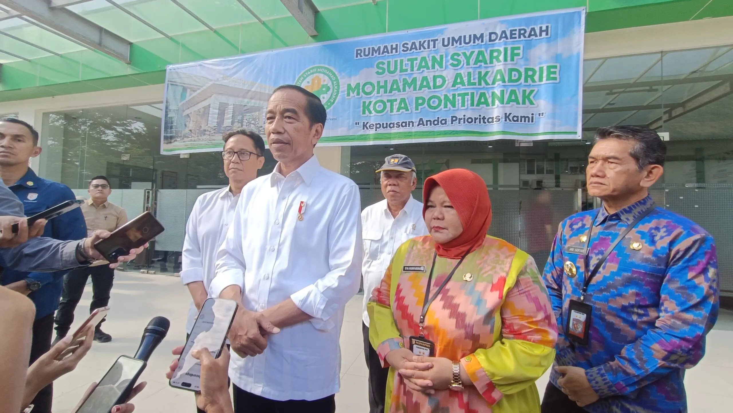 Kunjungan kerja Presiden RI Joko Widodo di RSUD Sultan Syarif Mohamad Alkadrie Kota Pontianak.