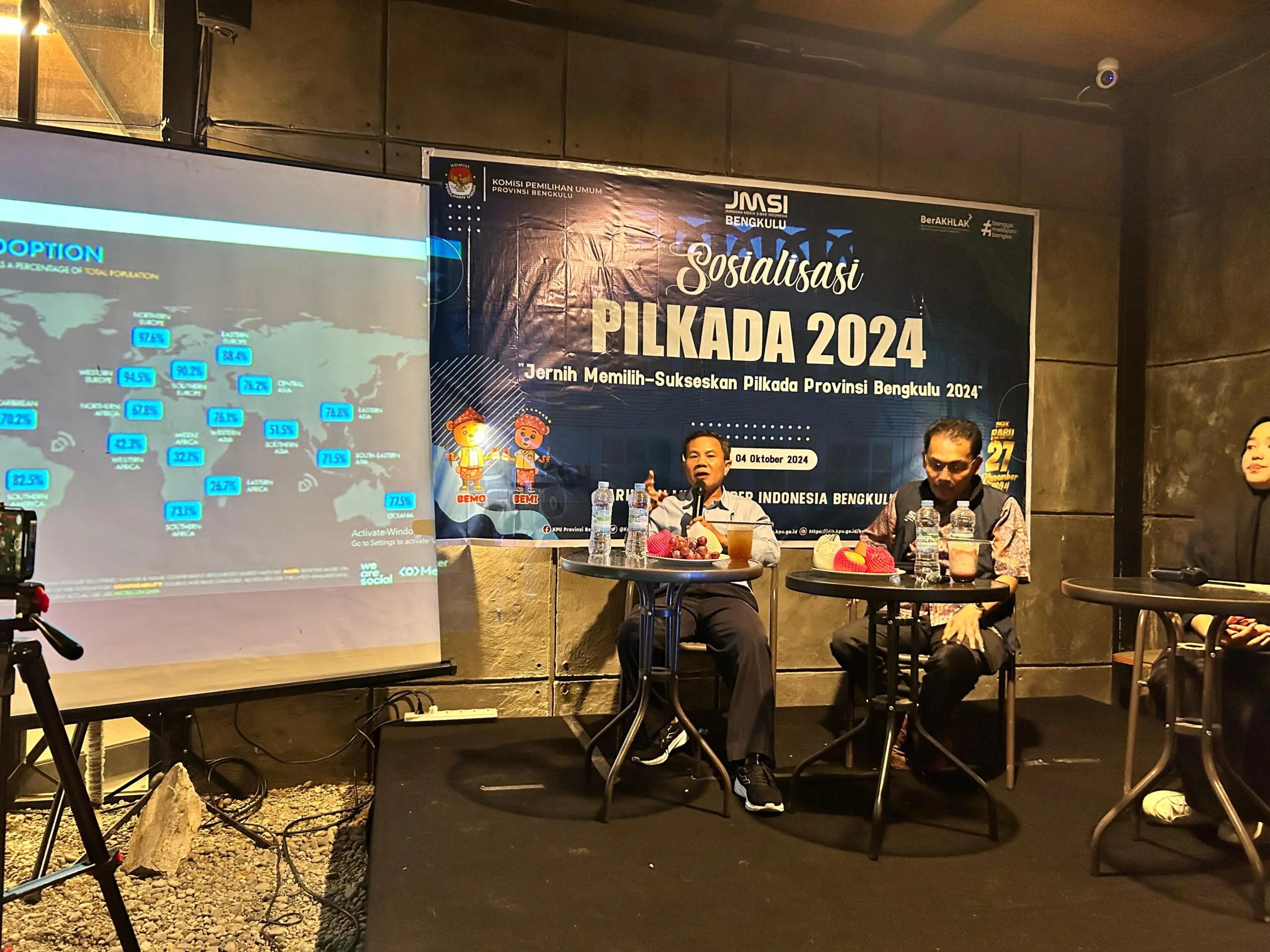 JMSI Bengkulu Bersama KPU Sosialisasikan Pilkada Serentak Tahun 2024