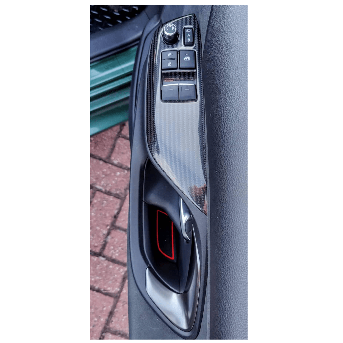 carbon fibre window switch panel