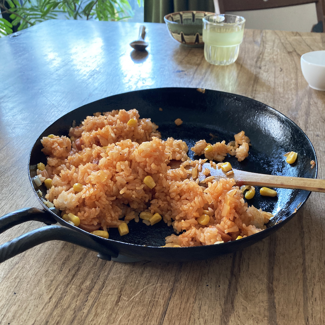 朝食にチャチャっとケチャップライス