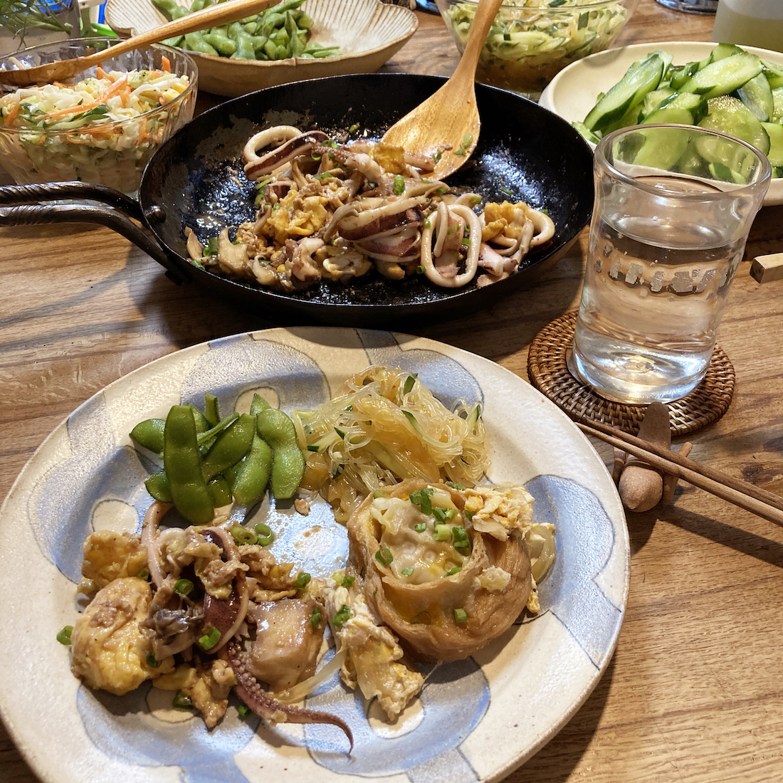 イカとたまごの中華炒め