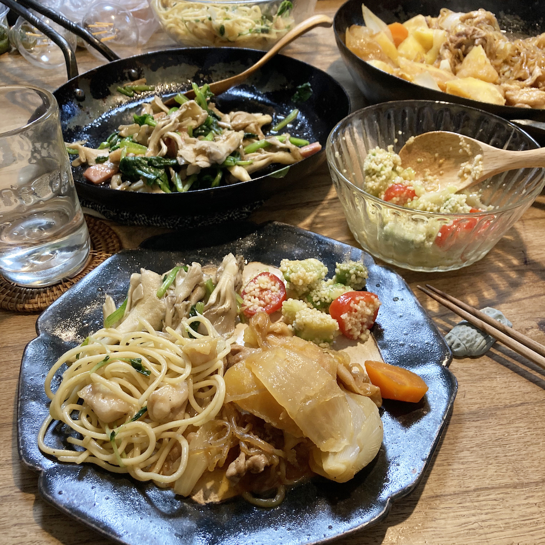 肉じゃがも鉄フライパンで