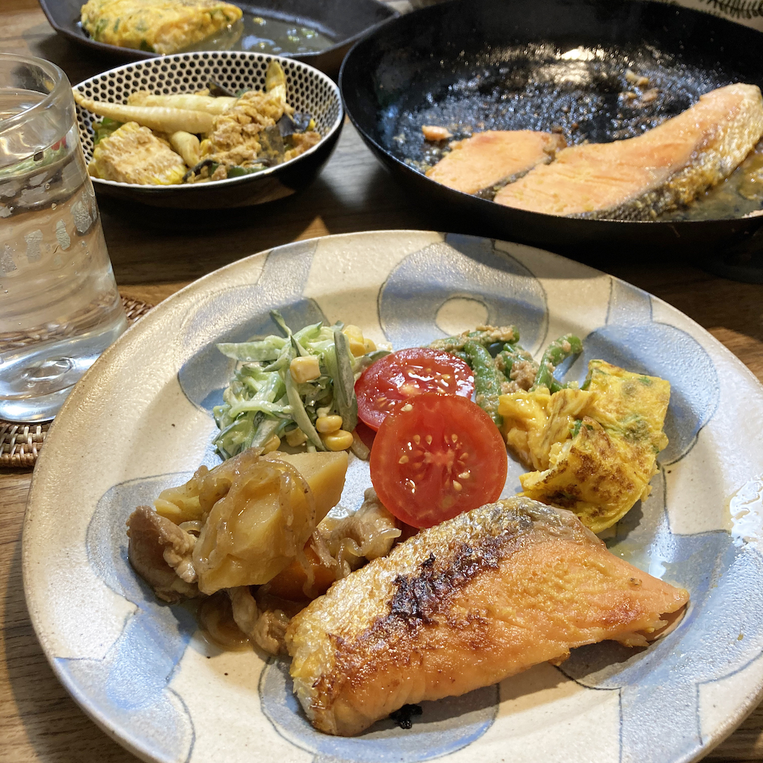 鉄フライパンで焼き魚最高