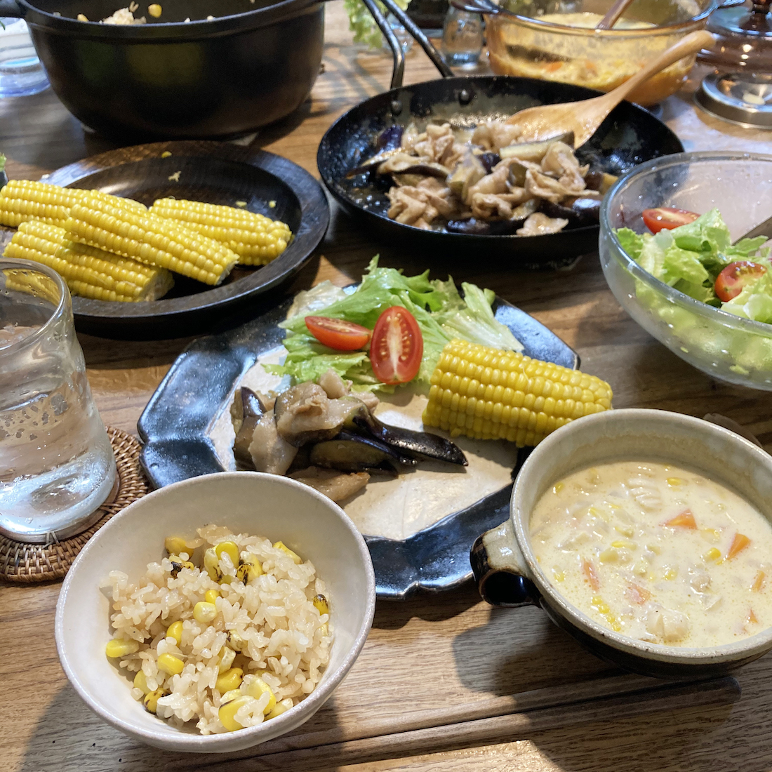 ナスと豚肉の胡麻味噌炒め