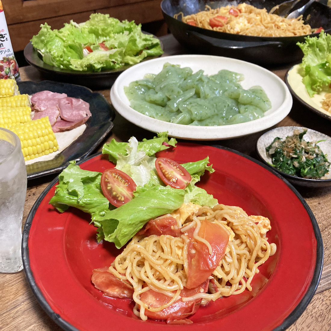 たまごとトマトのオイスター焼きそば